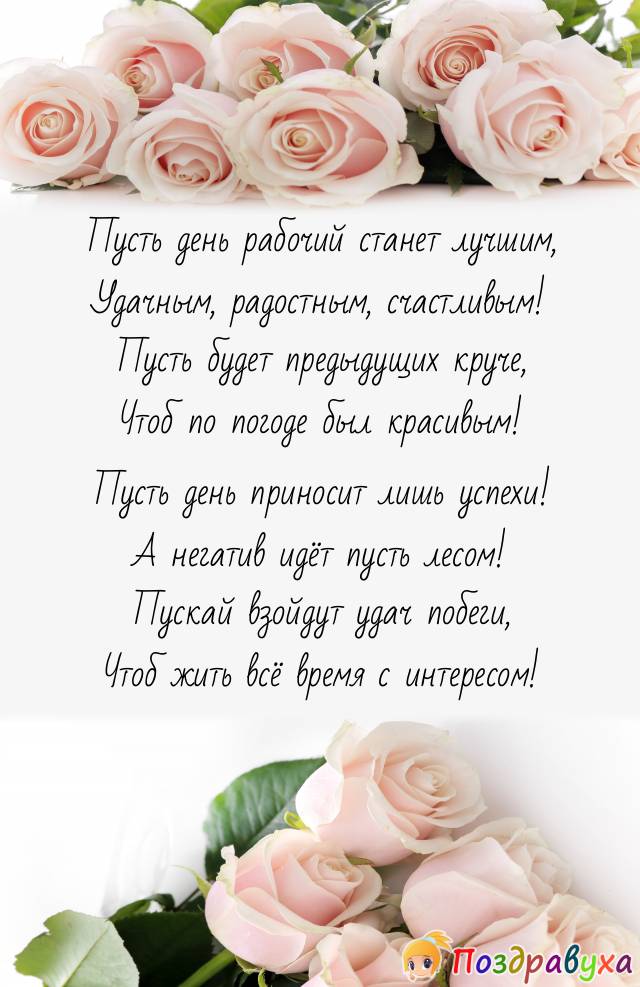 Удачного дня желаю – и рабочего, и прочего!