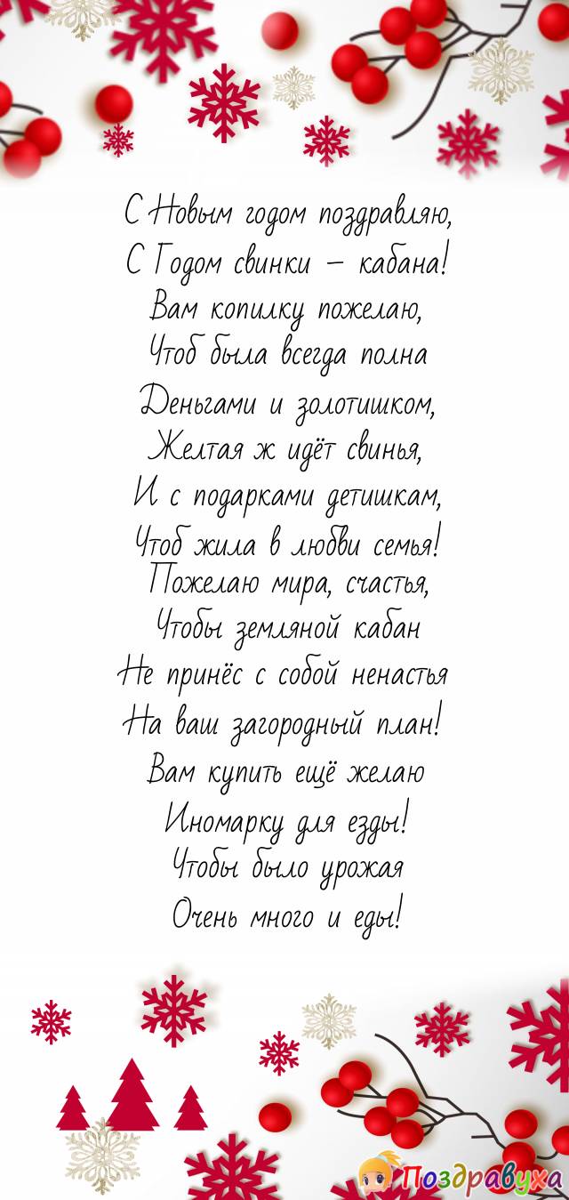 С Новым 2019 г. – жёлтой свиньёй, земляным кабаном!