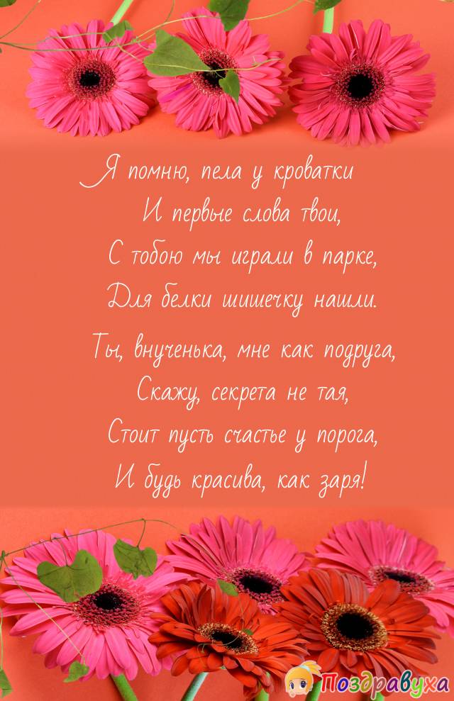 Открытки с днём рождения внучке