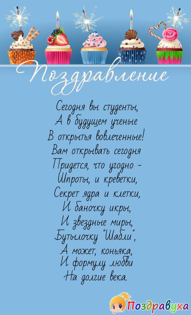 Открытки студенту с днем рождения